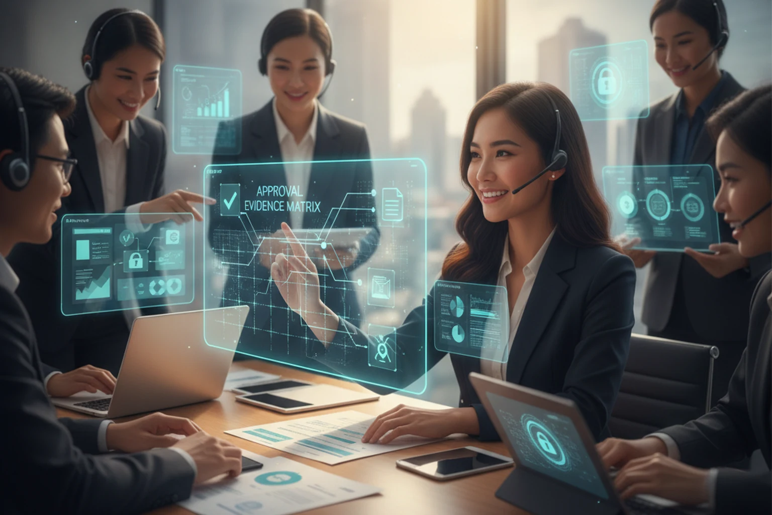 Virtual Assistant Operations: Approval Evidence Matrix editorial illustration