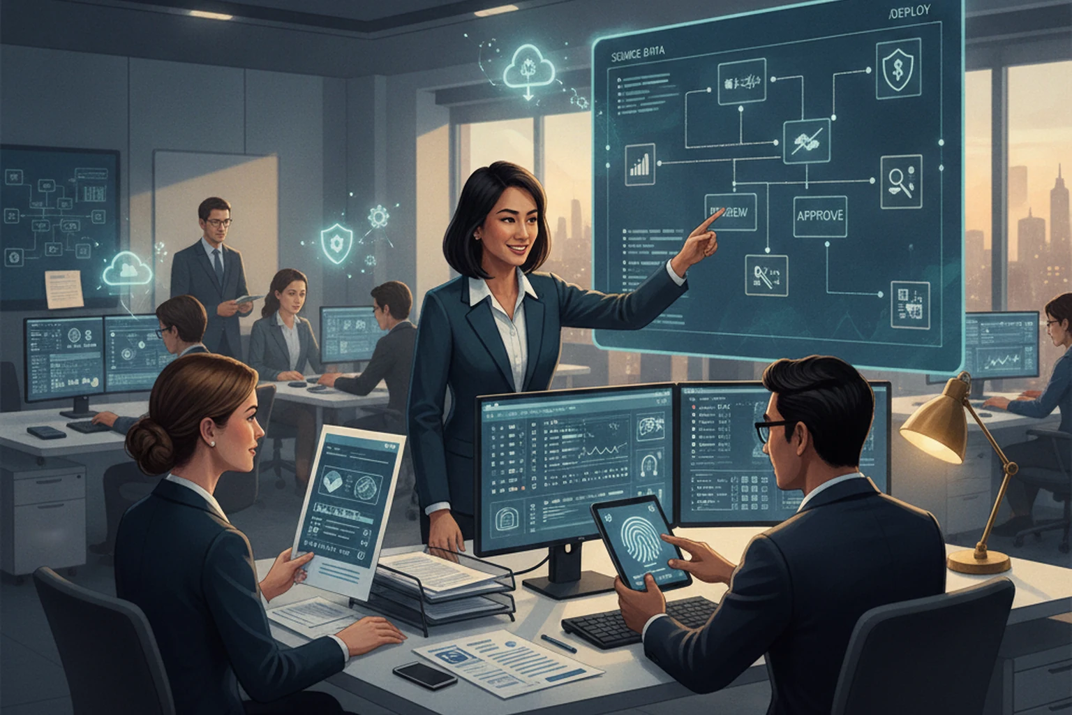 Virtual Assistant Operations: Change Control Record editorial illustration