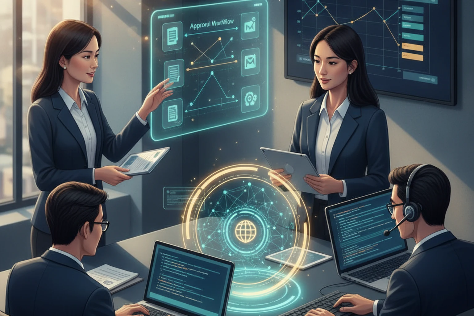 Virtual Assistant Operations: Launch Readiness Review editorial illustration