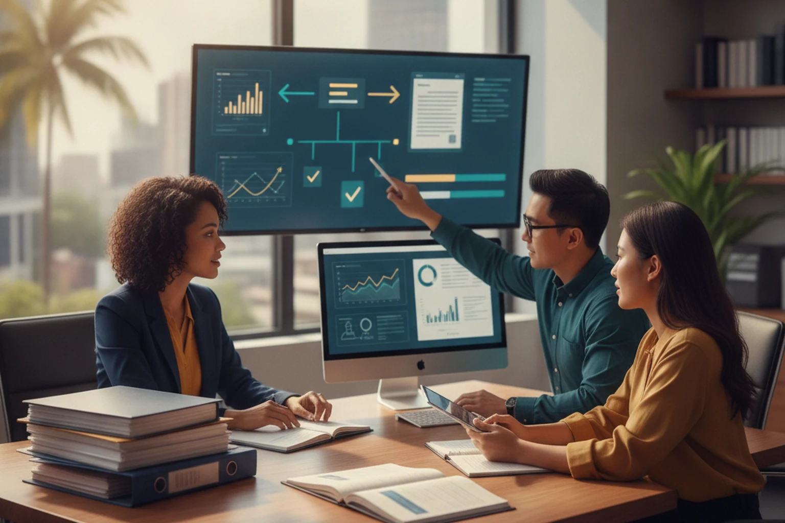 Research Brief: Virtual Assistant Operations Review Consistency editorial illustration