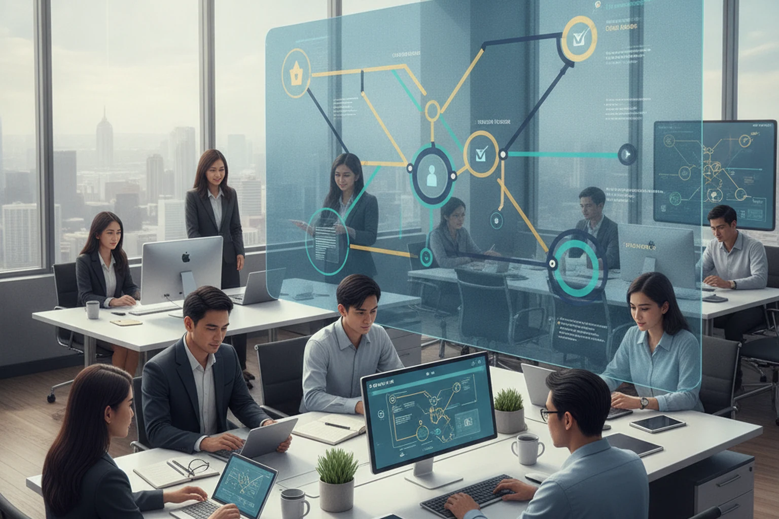 Virtual Assistant Operations: Source of Truth Map editorial illustration