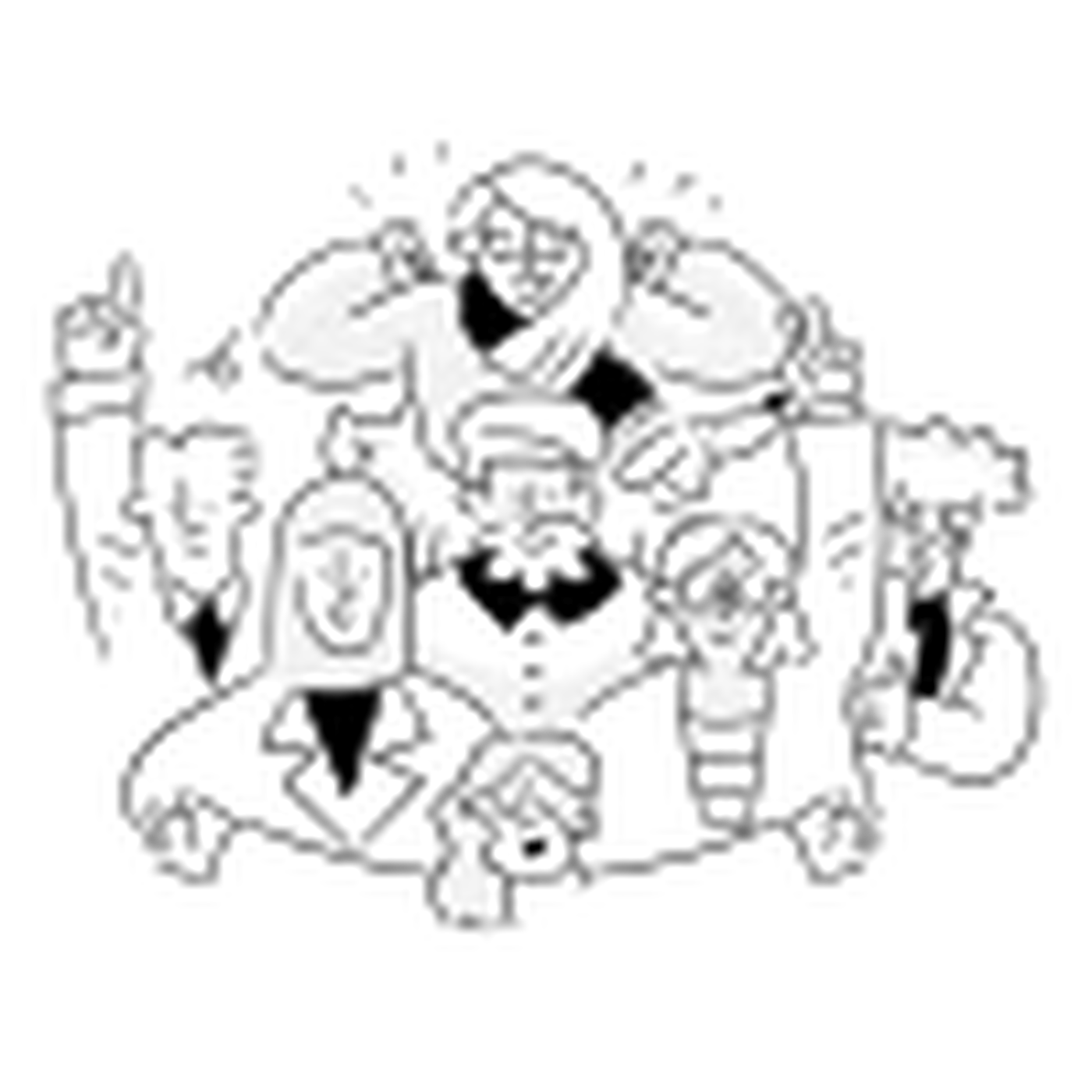 Illustration of a team planning responsibilities and solving a work handoff