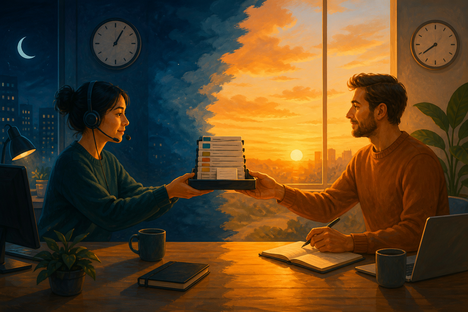 Workflow illustration for reply ownership note