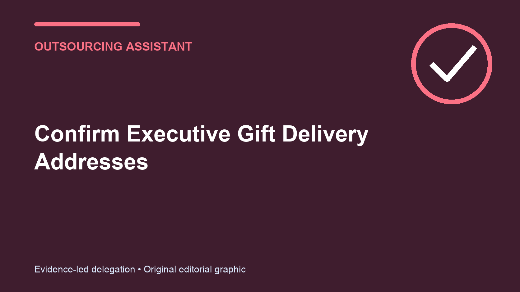 Illustrated executive support address confirmation workflow